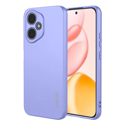 ENKAY HAT PRINCE For Honor 400 5G (Global) Silicone Case   Straight Edge Cell Phone Back Cover - Purple