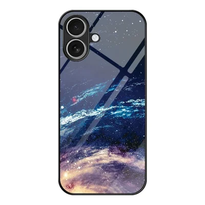 For iPhone 17 Case Tempered Glass + PC + TPU Phone Protector Pattern Printing - The Milky Way