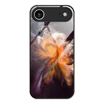 For iPhone Air Case Marmorstil Tempered Glass + PC + TPU Telefonbeskyttelse - DL01