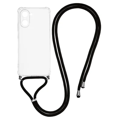 For OnePlus Nord CE5 5G / Ace 5 Racing 5G Case Reinforced Corner TPU Clear Phone Cover with Lanyard