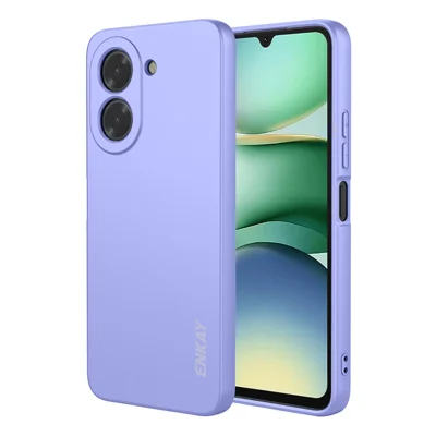 ENKAY HAT PRINCE For Xiaomi Redmi A5 NFC (EU) (173.45mm) Silicone Case   Straight Edge Cell Phone Back Cover - Purple