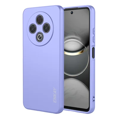 ENKAY HAT PRINCE For TECNO Spark 30 4G Silicone Case   Straight Edge Cell Phone Back Cover - Purple