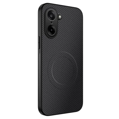 WANLONFENG For OnePlus Ace 5 Racing 5G / OnePlus Nord CE5 5G Magnetic Case  TQ Series Carbon Fiber Texture PC TPU Phone Cover - Black