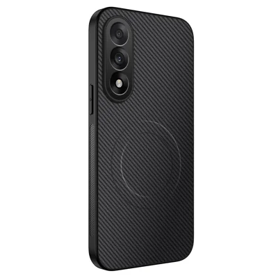 لـ OnePlus Ace 5 Ultra 5G / غطاء هاتف OnePlus Nord 5 5G متوافق مع MagSafe من WANLONFENG سلسلة TQ بملمس ألياف الكربون من مادة PC وTPU - أسود