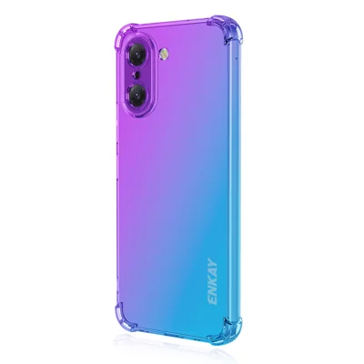 ENKAY For OnePlus Nord CE5 5G TPU Case Thickened Four Corner Drop-proof Phone Back Cover - Purple / Blue