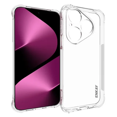 Obudowa przeźroczysta do Huawei Pura 80 ENKAY HAT PRINCE odporna na wstrząsy i poślizg z tworzywa TPU - Przeźroczysta