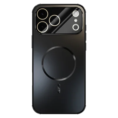 ABEEL Etui na iPhone 17 Pro Max Kompatybilne z MagSafe TPU PC Chłodzące Matowe Pokrowce na Telefon z Folią Ochronną Obiektywu - Czarny
