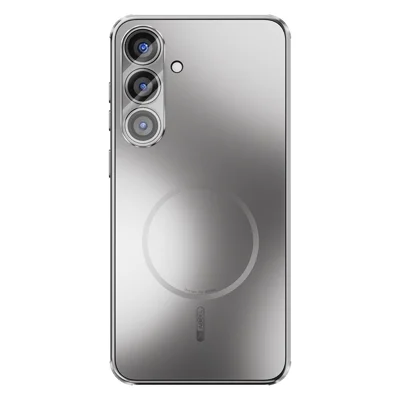 ABEEL For Samsung Galaxy S25 Magnetic Case TPU PC Cooling Matte Phone Back Cover with Lens Film - Titanium Grey