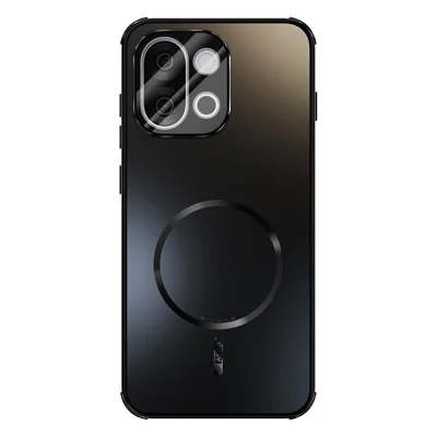 ABEEL For OnePlus 13T 5G Magnetic Case TPU PC Cooling Matte Phone Back Cover with Lens Film - Black