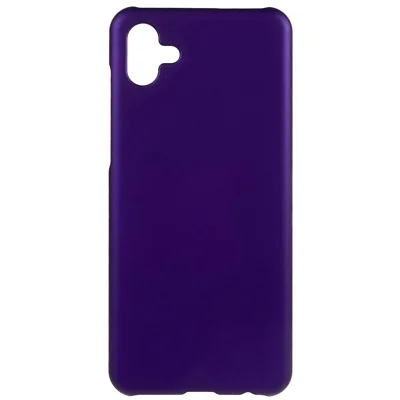 For Samsung Galaxy A04 4G (164.4 x 76.3 x 9.1 mm) Rubberized Glossy Hard PC Phone Case Anti-drop Protective Back Cover - Purple