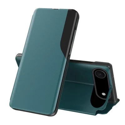 For iPhone 17 Pro Max Phone Case Folio Flip PU Leather Stand Cover - Green