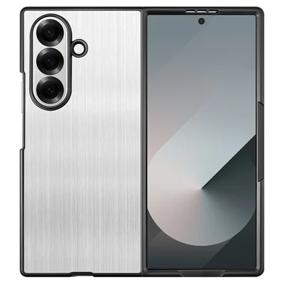 For Samsung Galaxy Z Fold7 5G Case Protective Stainless Steel + PC Phone Cover - Silver