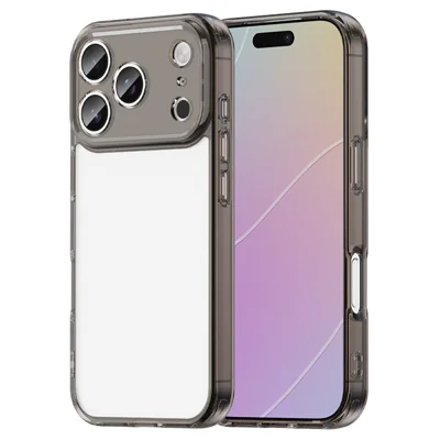 For iPhone 17 Pro Case TPU + Acrylic Phone Back Cover Anti Yellowing - Black