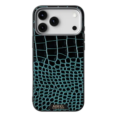 ABEEL For iPhone 17 Pro Case Compatible with MagSafe Crocodile Texture Micro-Embossing Back Cover - Green