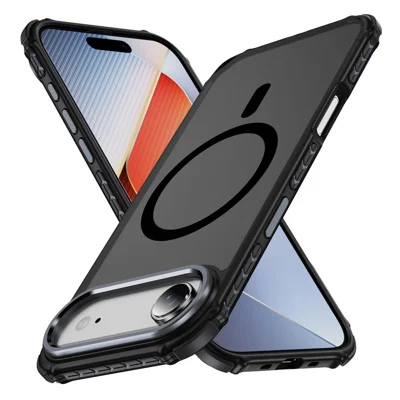Til iPhone Air Case Kompatibel med MagSafe PC + TPU Hudfølelses Bagdæksel - Sort