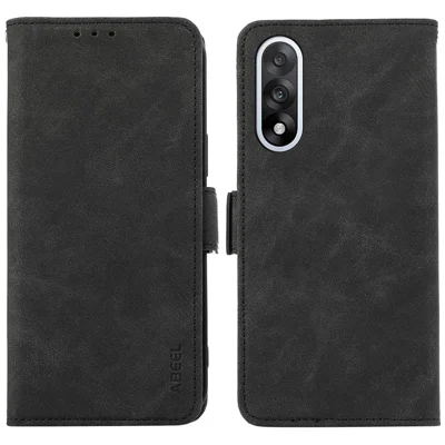 ABEEL لجهاز OnePlus Nord 5 5G / Ace 5 Ultra 5G غطاء جراب من جلد PU بتصميم كتاب مع حامل ونافذة عرض وتقنية حجب RFID - أسود