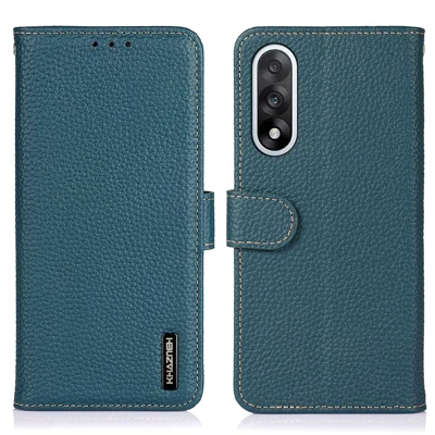 KHAZNEH voor OnePlus Nord 5 5G / Ace 5 Ultra 5G hoesje Echt lederen omslaghoesje voor telefoon - Groen