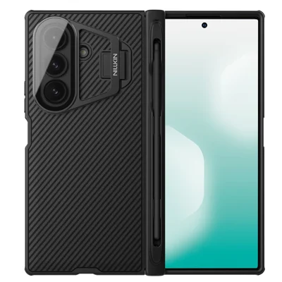 NILLKIN CamShield Prop Series For Samsung Galaxy Z Fold7 5G Case PC Phone Cover with Clear Camera Lid  /  Stylus Pen