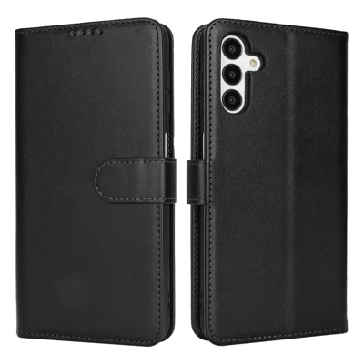 For Samsung Galaxy A16 5G / A16 4G Stand Case Shockproof Leather Wallet Phone Cover - Black