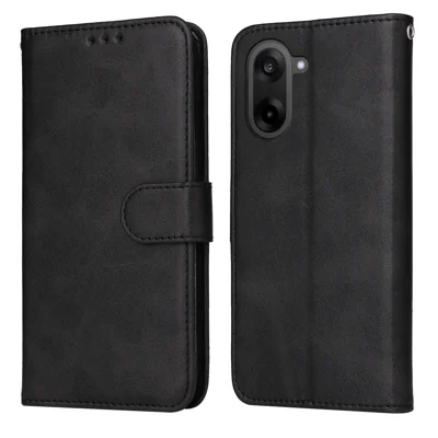 For OnePlus Ace 5 Racing 5G / OnePlus Nord CE5 5G Case Wallet PU Leather Folio Flip Phone Cover - Black