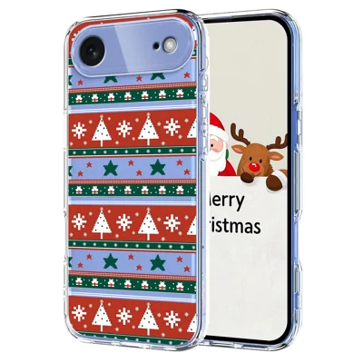 For iPhone Air Case Christmas Themed Pattern Printing TPU Phone Back Cover - Christmas Ribbons