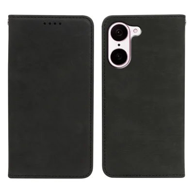 Etui na OnePlus Ace 5 Racing 5G / Nord CE5 5G, silnie magnetyczne etui portfelowe z korka z teksturą w paski - Czarny