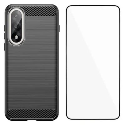 لـ OnePlus Ace 5 Ultra 5G / OnePlus Nord 5 5G غطاء مع فيلم شاشة WANLONFENG سلسلة LS فتحة عدسة كبيرة قماش مطلي غطاء هاتف من مادة TPU - أسود