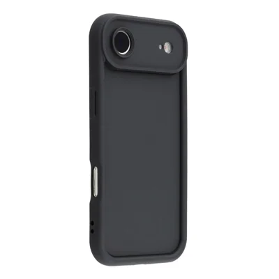 For iPhone Air Case Grooved Design TPU Anti Slip Phone Cover - Black