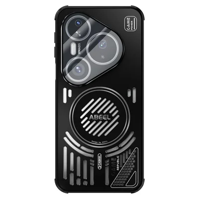 ABEEL voor Huawei Pura 80 Pro / 80 Pro+ Magnetische Case Aluminiumlegering + PC + TPU Holle Warmteafvoer Telefoonhoes - Zwart