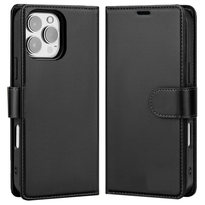 Bulk Purchasing For iPhone 16 Pro Max Wallet Case Compatible with MagSafe Detachable Leather Flip Phone Cover - Black