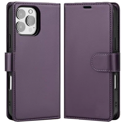 Bulk Purchasing For iPhone 14 Pro Max Wallet Case Compatible with MagSafe Detachable Leather Flip Phone Cover - Purple
