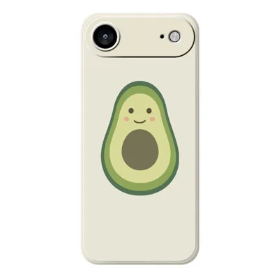 For iPhone Air Case Cute Avocado Pattern Printing Straight Edge TPU Phone Back Cover - Beige