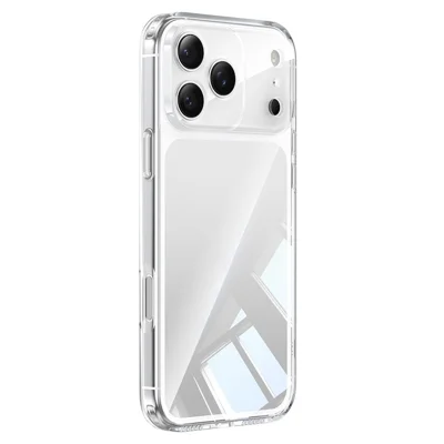 For iPhone 17 Pro Max Case Air Cushion TPU + Glass Back Shockproof Phone Cover