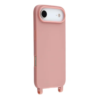 For iPhone Air Case Soft TPU Protective Phone Cover with Lanyard Holes - Deep Pink