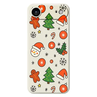 For iPhone Air Case Lovely Christmas Pattern Printing Straight Edge TPU Phone Back Cover - Beige