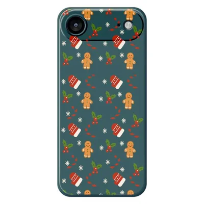 For iPhone Air Case Gingerbread Gloves Pattern Printing Straight Edge TPU Phone Back Cover - Green
