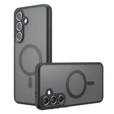 Capa para Samsung Galaxy S25+ Compatível com MagSafe TPU + PC Acabamento Fosco Toque de Pele Capa para Celular