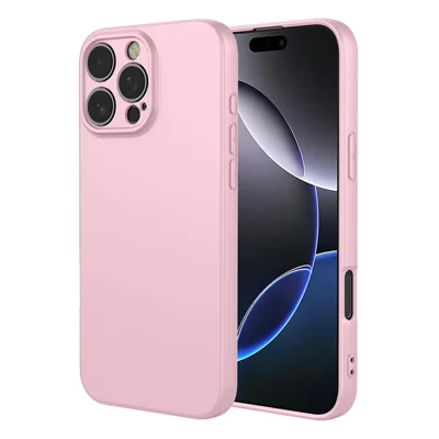 For iPhone 16 Pro Max Case Soft TPU Shockproof Protective Phone Cover - Pink