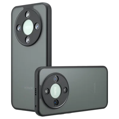 Til Honor X70 5G Case Skin-Touch TPU + PC Matte Telefonbeskyttelse, Transparent Sort