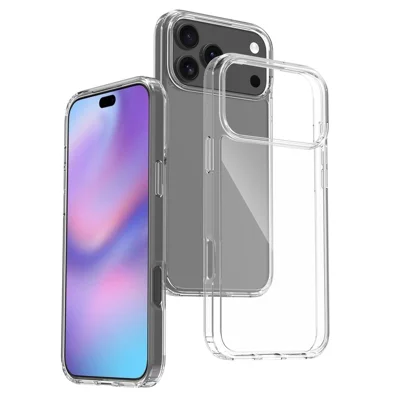 For iPhone 17 Pro Max Case Anti-Scratch TPU + Acrylic Clear Back Phone Cover - Transparent