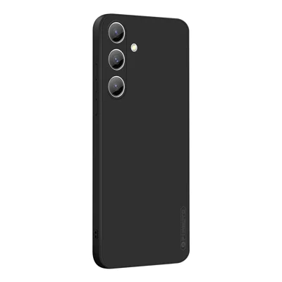 PINWUYO For Samsung Galaxy S25 FE Phone Case Soft Matte TPU Mobile Back Cover - Black