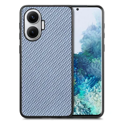 For Xiaomi Redmi Turbo 4 Pro 5G Case Carbon Fiber Texture PU+PC+TPU Phone Back Cover - Blue