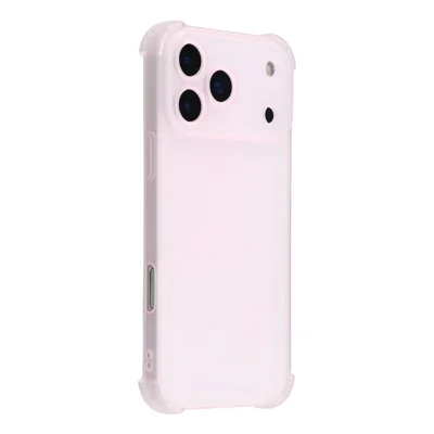 For iPhone 18 Pro / 17 Pro Case Skin Touch Matte TPU Phone Back Cover Precise Cutouts - Transparent Pink