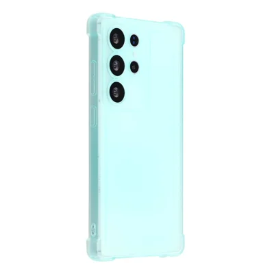 For Samsung Galaxy S24 Ultra Case Skin Touch Matte TPU Phone Back Cover Precise Cutouts - Transparent Green