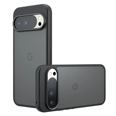 For Google Pixel 10 Pro XL Case Skin-Touch TPU + PC Matte Phone Back Cover, Transparent Black