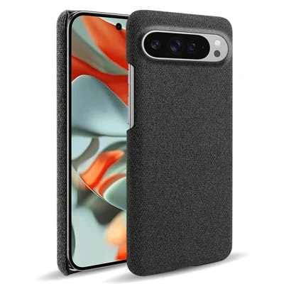 For Google Pixel 10 Pro XL Phone Case Cloth Texture Anti-Scratch Protective PC Back Cover - Black
