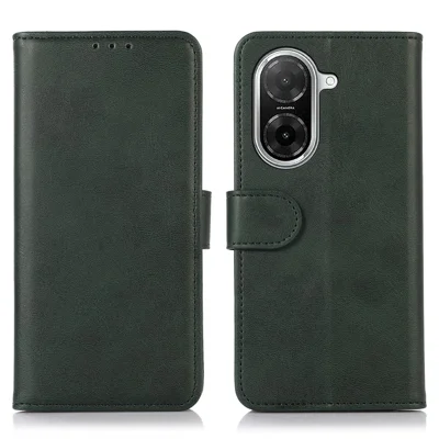 For Xiaomi Redmi A5 NFC (EU) (173.45mm) Case Cowhide Texture Leather Wallet Phone Cover with Stand - Green