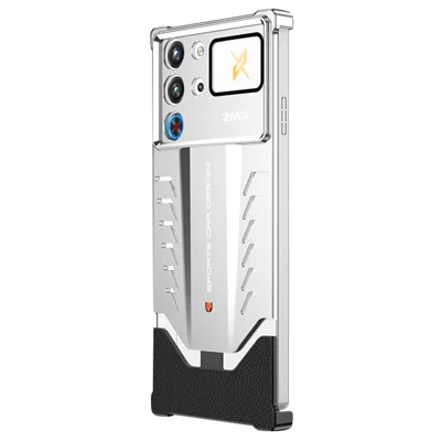 DYONG Metal Case for ZTE nubia RedMagic 10 Pro 5G / 10 Pro+ 5G Snap-Open Design Heat Dissipation Shockproof Phone Cover - Titanium Silver