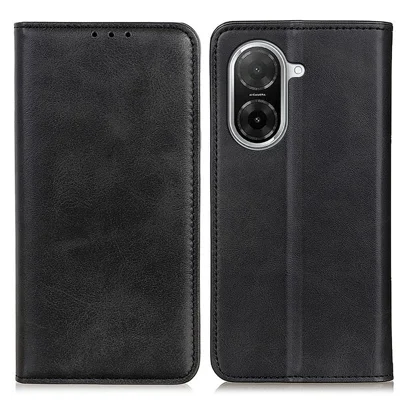 For Xiaomi Poco C71 4G / Redmi A5 4G (171.7mm) Case Split Leather Flip Wallet Phone Cover - Black
