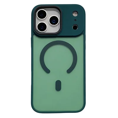 For iPhone 17 Pro Case Compatible with MagSafe Skin-Touch Matte Anti-Drop TPU + PC Phone Cover - Green